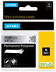 Dymo Rhino Industrieetiketten | permanentes Polyester | 19 mm x 3,5 m | schwarzer Druck auf metallischem | Selbstklebende Etiketten für Rhino Label Manager-Etikettendrucker