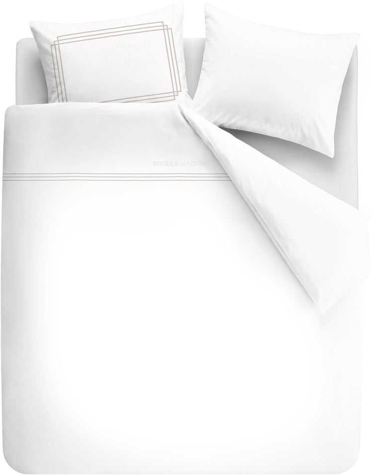 Riviera Maison Rivièra Maison Leandro Bettbezug – Doppelbett – 200 x 200 220 cm – Sand