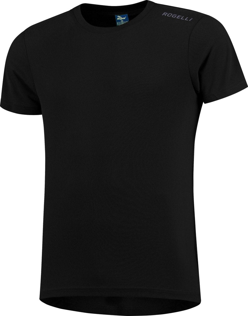 Rogelli Promo Laufshirt Herren – Kurzarm – Schwarz – XL