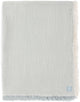 Jollein Decke für Kinderbett 120 x 120 cm – Fransenstreifen, meergrünes Elfenbein – Gots