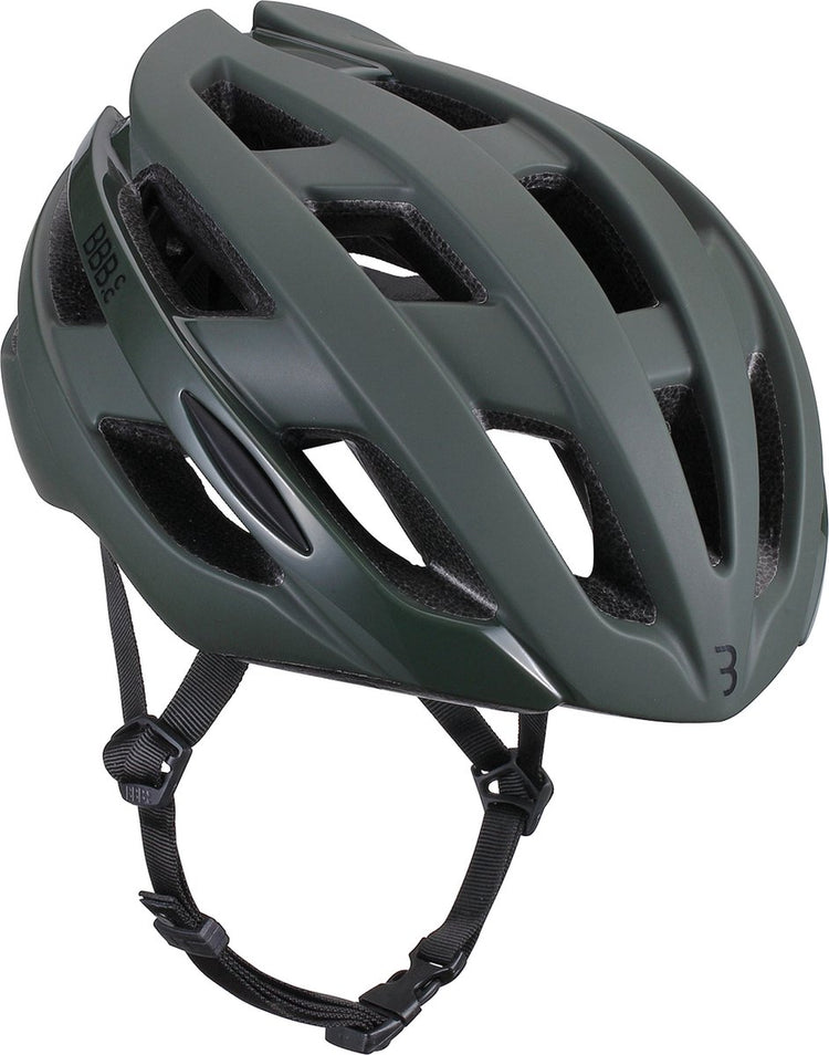 BBB Cycling Hawk Rennradhelm – groß: 58–62 cm – Fahrradhelm – Fahrradhelm Erwachsene – Sporthelm – matt olivgrün – BHE-151