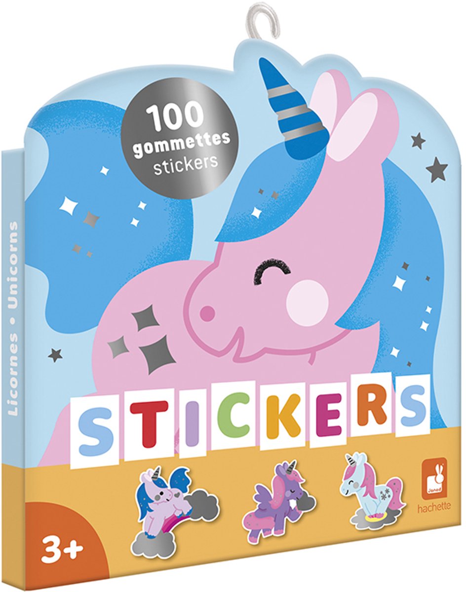 Janod - Stickerbuch - Einhorn - 100 Sticker