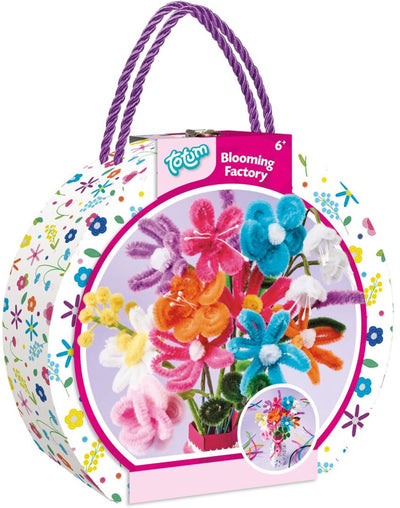 Totum Bastelkoffer Blumen basteln mit Chenille – Blooming Factory – 90-teiliges Kreativspielzeug für Kinder und Erwachsene ab 6 Jahren – Geschenktipp