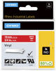 Dymo Rhino Industrie-Vinyletiketten | 19 mm x 5,5 m | weißer Druck auf rot | Selbstklebende Etiketten für Rhino Label Manager-Etikettendrucker