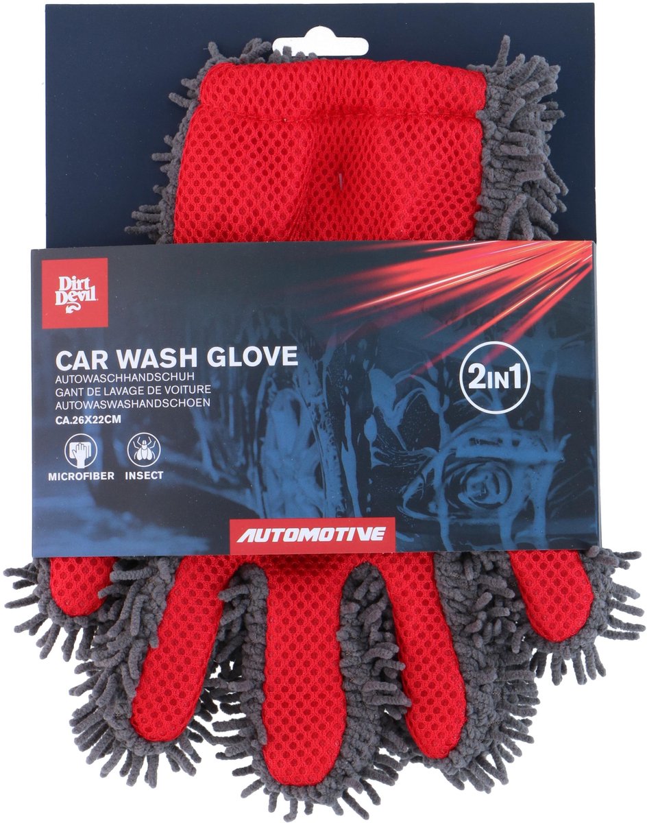 Dirt Devil - Autowaschhandschuh - Auto - 260x240x24 mm - grau rot