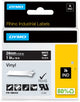 Dymo Rhino Industrie-Vinyletiketten | 24 mm x 5,5 m | weißer Druck auf schwarz | Selbstklebende Etiketten für Rhino Label Manager-Etikettendrucker