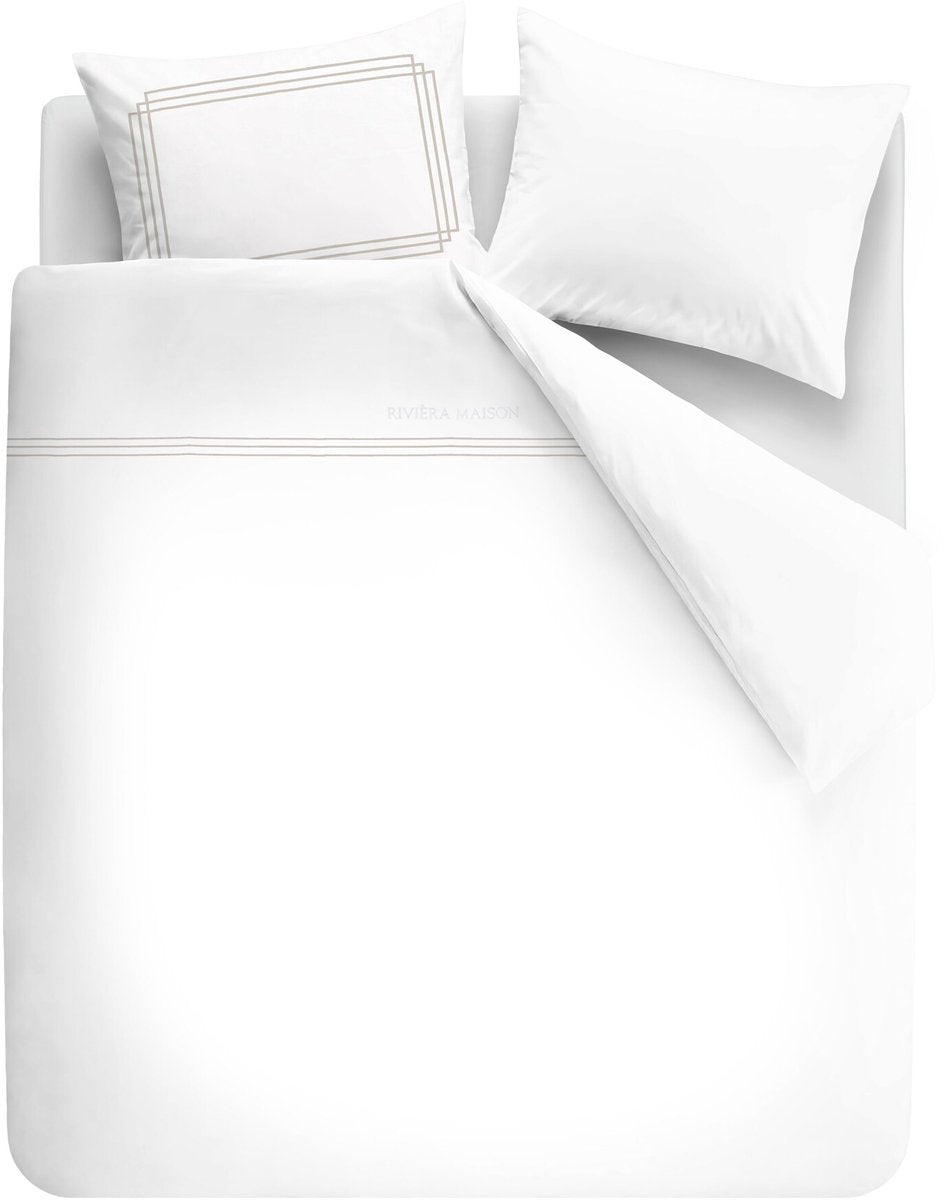 Riviera Maison Rivièra Maison Leandro Bettbezug – Einzelbett – 140 x 200 220 cm – Sand