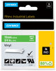 Dymo Rhino Industrie-Vinyletiketten | 19 mm x 5,5 m | weißer Druck auf Grün | Selbstklebende Etiketten für Rhino Label Manager-Etikettendrucker