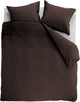 Ambiante Baumwoll-Uni-Bettbezug – einfarbig – Einzelbetten – 240 x 200 x 220 cm – braun