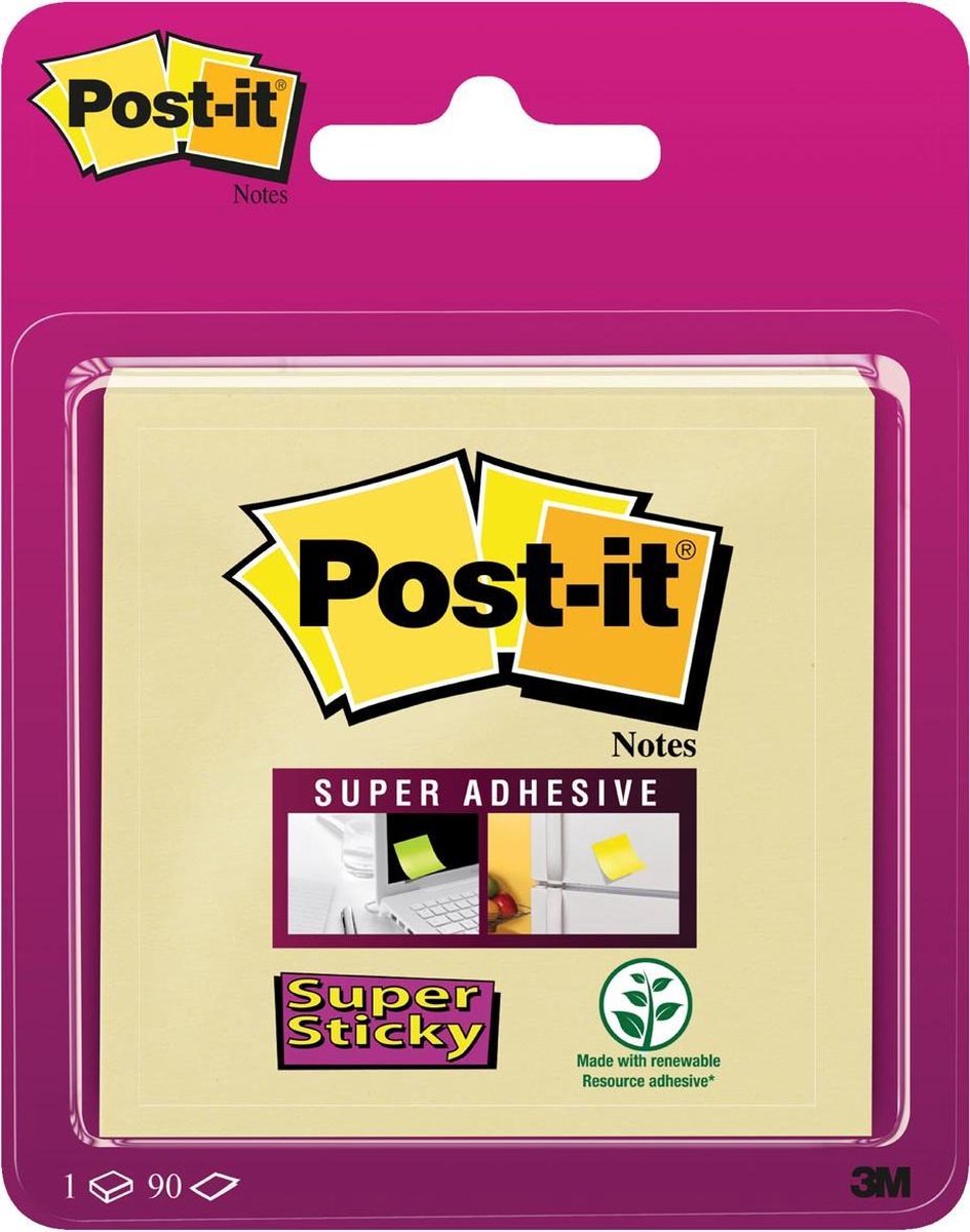 Post-it-Notizblock 6920 super klebrig 76x76mm gelb