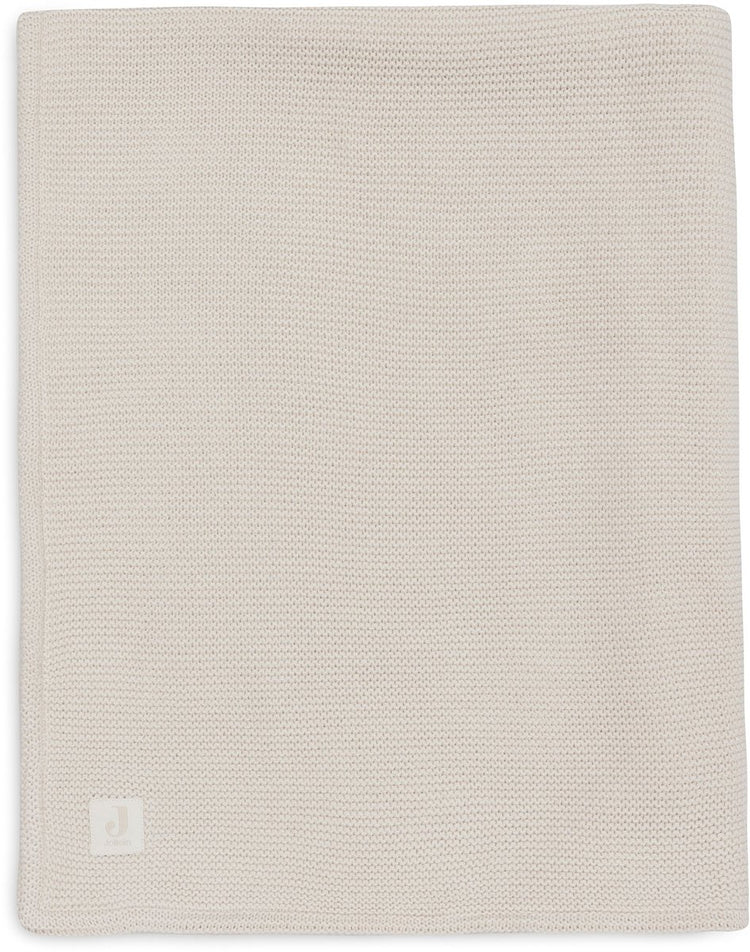 Jollein Babydecke für Kinderbett – 100 x 150 cm – Grundstrick – Haferflockensamt
