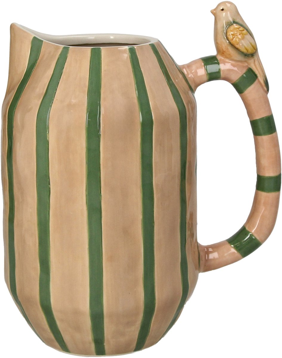 HD Collection Vase Vogel Steingut 20,6x15x21,3cm