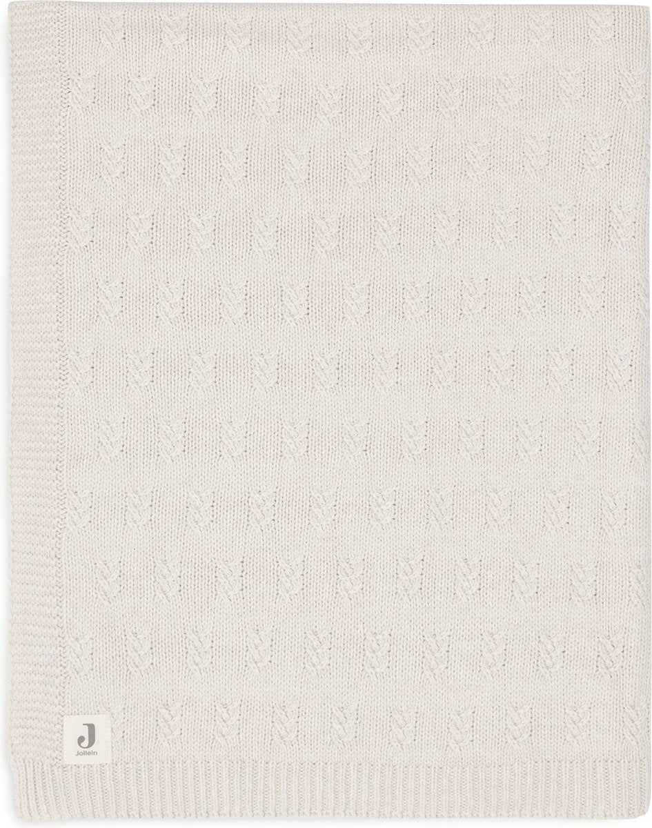 Jollein – Kinderbettdecke 100 x 150 cm – Babydecke – Kornstrick – Haferflocken