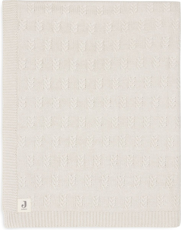 Jollein – Kinderbettdecke 100 x 150 cm – Babydecke – Kornstrick – Haferflocken