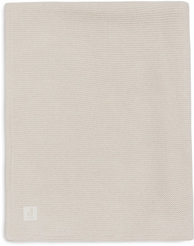 Jollein Babydecke für Kinderbett – 75 x 100 cm – Grundstrick – Haferflockensamt