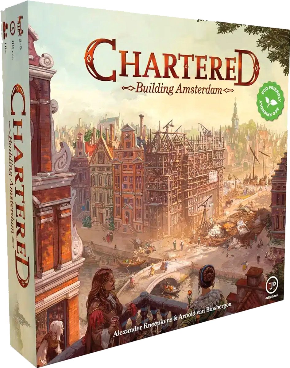 Jolly Dutch Chartered: Building Amsterdam – Brettspiel für 2–6 Spieler – ab 10 Jahren