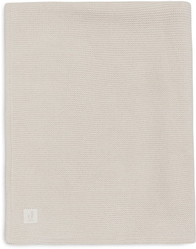 Jollein Babydecke für Kinderbett – 100 x 150 cm – Grundstrick – Haferflockensamt