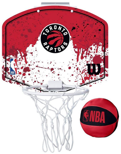 Wilson Team Mini Hoop NBA Raptors Set mit Ball und Mini-Basketballkorb, mehrfarbig