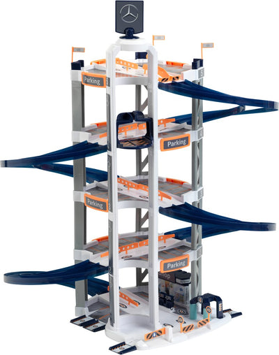 Klein Toys Theo Klein Mercedes-Benz Parkhaus mit 5 Etagen - 55x55x85 cm - Weiß Blau