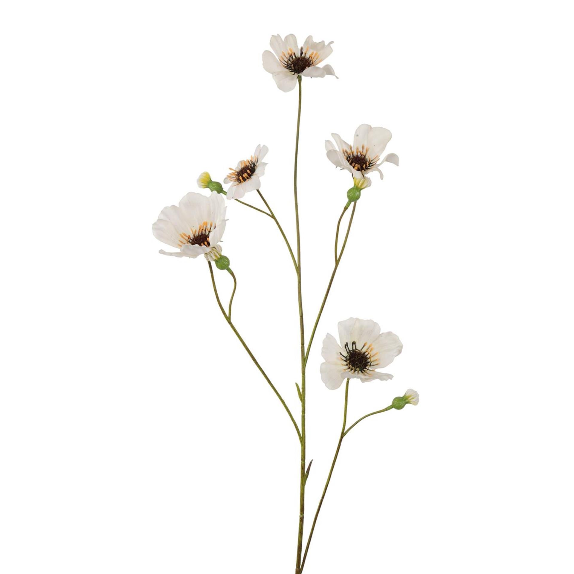 Künstliche Mohnblumen aus der Roberts-Kollektion, weiß, 90 cm
