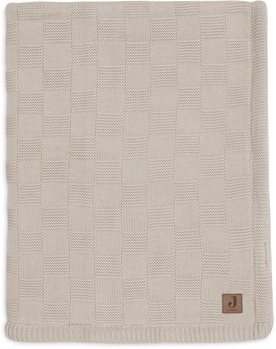 Jollein Babydecke für Kinderbett – 75 x 100 cm – Boxstrick – warmer Sandsamt