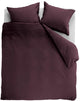Ambiante-Uni-Bettbezug aus Baumwolle – einfarbig – Doppelbett – 200 x 200 220 – dunkelrot