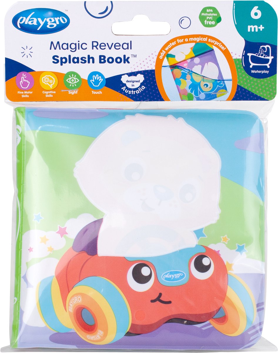Playgro – magisches Wasserbuch – Badebuch – Wasserspielzeug – Baby – Babybuch – Badebuch Baby – Spielzeug 1 Jahr – Wasserspielzeug Baby – Wasserspielzeug Kleinkinder