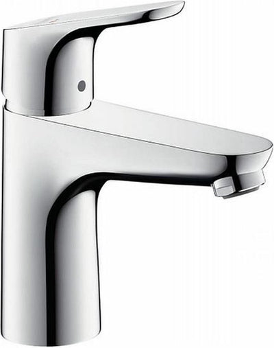 Hansgrohe Focus – Waschtisch-Mischbatterie – Einhebelbedienung – Cool-Start energiesparend – ohne Ablaufgarnitur – 100 mm – Chrom