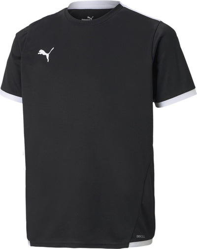 Puma Teamliga Jersey Jr Unisex-Sportshirt – Schwarz-Weiß