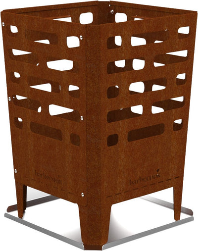 Barbecook Jill – Feuerkorb – Cortenstahl – 38 x 38 x 55 cm