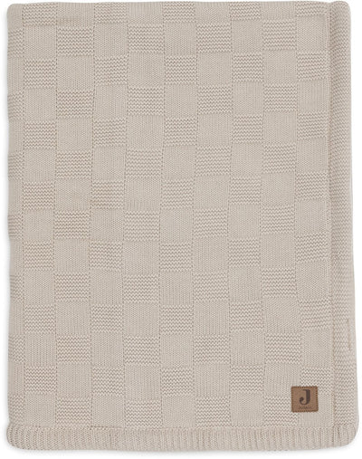 Jollein Babydecke für Kinderbett – 100 x 150 cm – Boxstrick – warmer Sandsamt