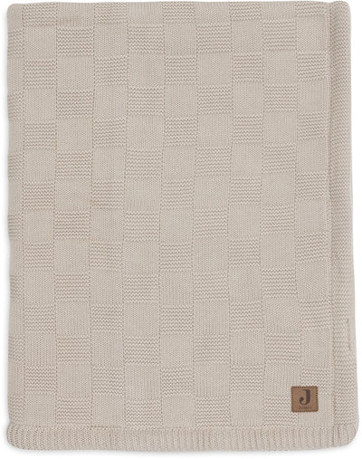 Jollein Babydecke für Kinderbett – 75 x 100 cm – Boxstrick – warmer Sandsamt