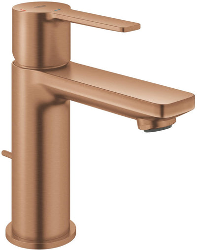 Grohe lineare neue XS-Size-ES-Waschtischarmatur – Kaltstart – Ablaufgarnitur – Ecojoy – gebürsteter warmer Sonnenuntergang