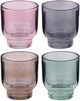 Arti casa Teelichthalter 4er-Set – Teelichthalter aus Glas – Wohnzimmerdekoration – ø9 x 10 cm