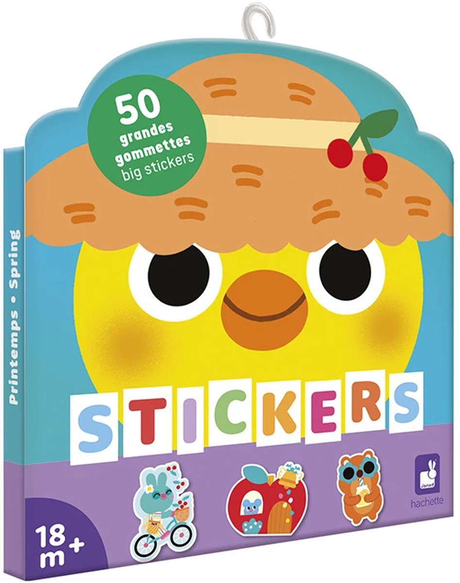 Janod - Stickerbuch - de lente - 50 Aufkleber
