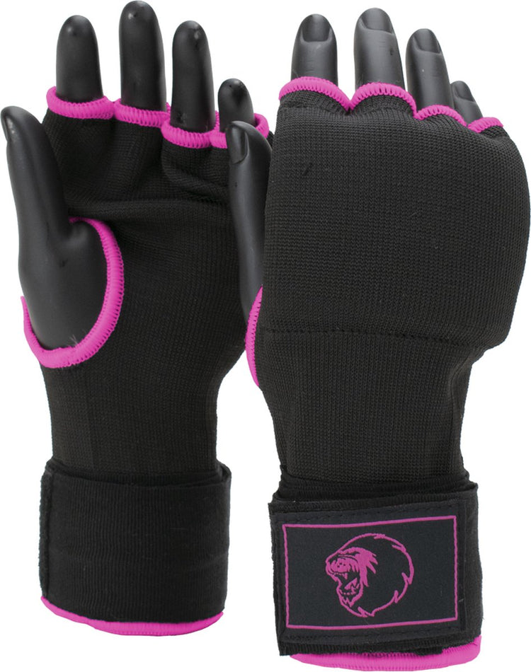 Super Pro Combat Gear Innenhandschuhe mit Bandage schwarz rosa extra extra klein