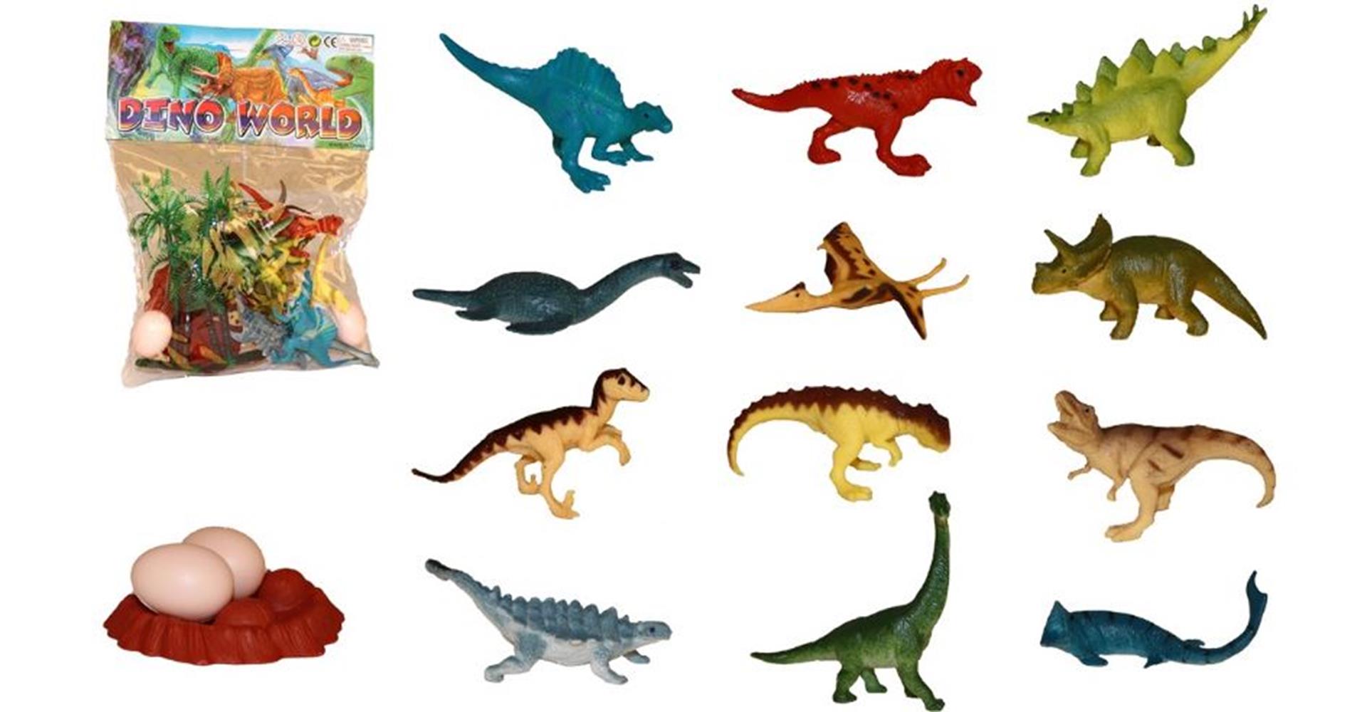 Dinos mit Zubehör im Beutel 17 Stück