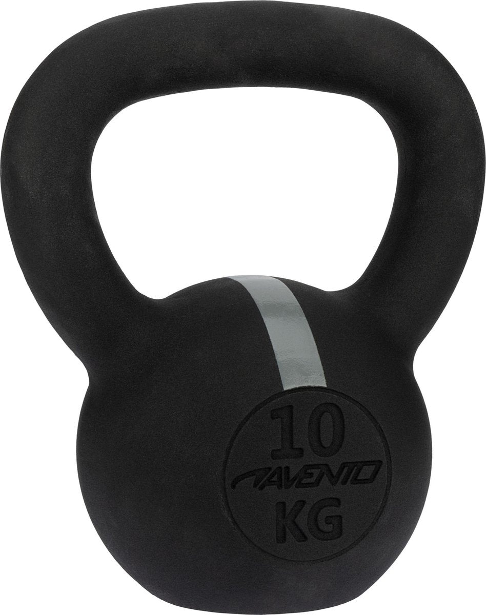 Avento Kettlebell – 10 kg – Gusseisen – Schwarzgrau