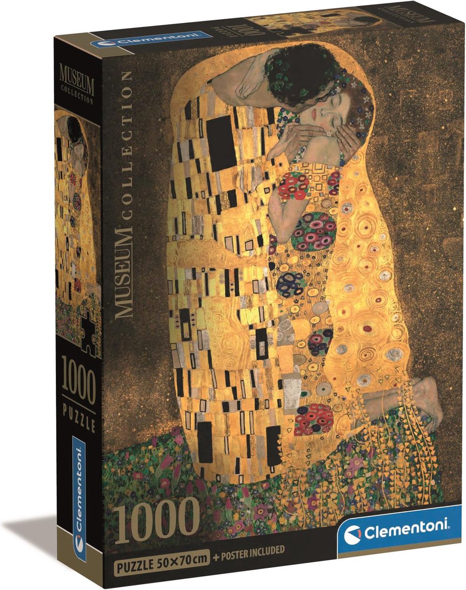 Clementoni – Puzzle – 1000 Teile – Il Bacio (Museum) – Puzzle für Erwachsene