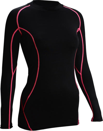 Avento Kompressionsshirt - Langarm - Damen - Schwarz Pink - Größe 38