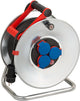 Brennerstuhl Garant S IP44 Kabeltrommel (50 m Kabel schwarz, Stahlblech, kurzfristiger Außeneinsatz, Made in Germany) Silber