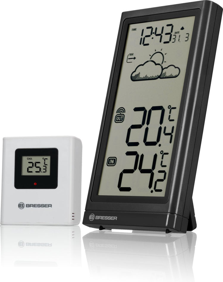 Bresser Wetterstation - Meteotemp-Wetterstation - für drinnen, draußen - inkl. Wettertrend