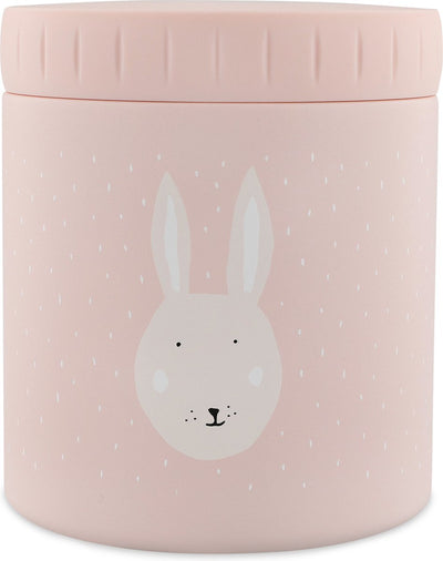 Trixie Thermosbehälter - mrs. Kaninchen – Thermo-Lunchpot für Kinder – 500 ml – Lunchbox aus Edelstahl – rosa