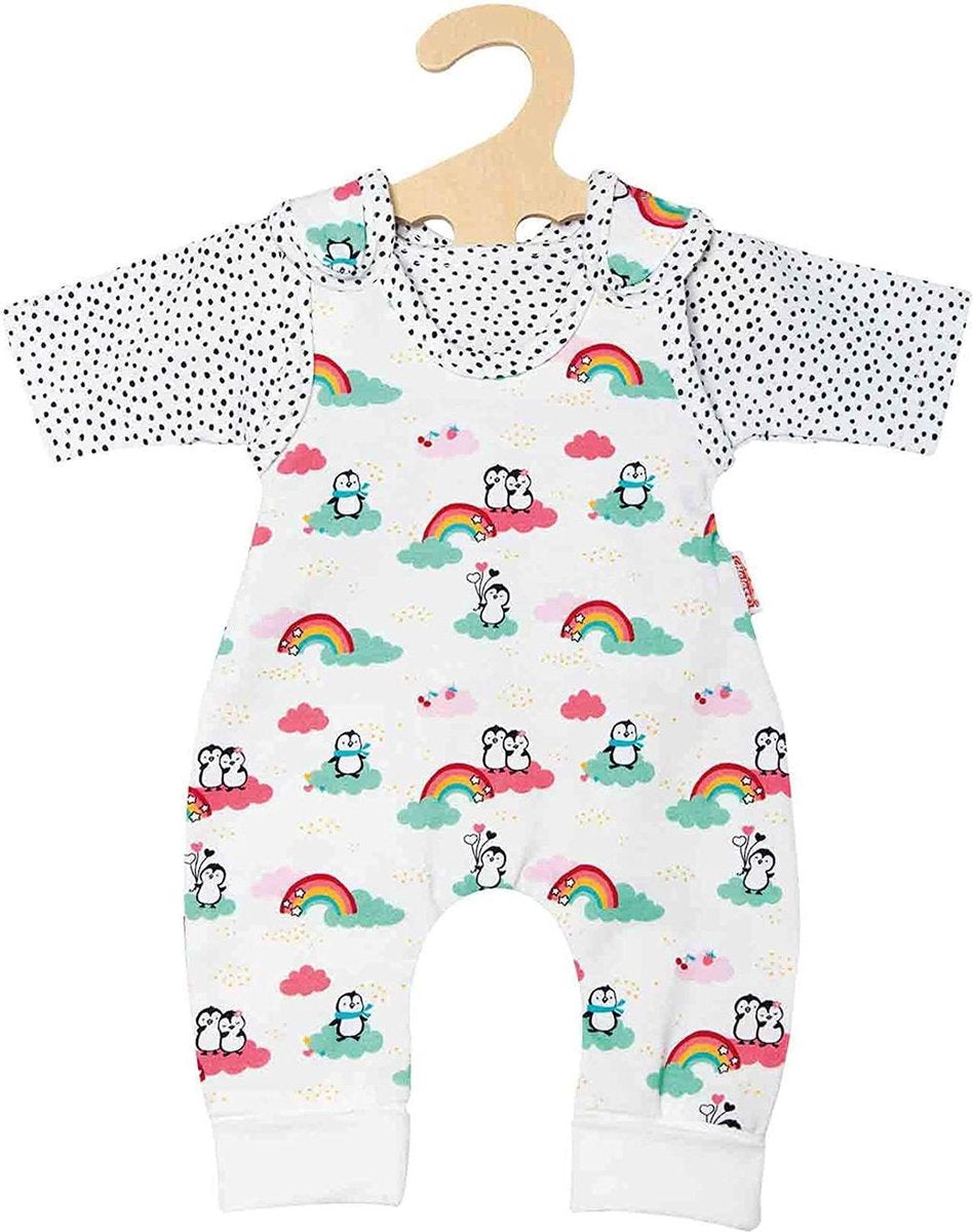 Puppen-Strampler-Pinguin mit T-Shirt, 28-35 cm
