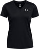 Under Armour Tech SSV – Solid-Blk Damen-Sportshirt – Schwarz – Weiß