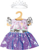 Heless Doll Kleidungsgebühr und Einhorn mit Pailletten und Kroon, 35-45 cm