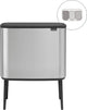 Brabantia Bo Touch Bin Abfallbehälter – 3 x 11 Liter – Mülltrennung – mattierter Stahl, fingerabdrucksicher