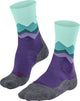 Falke TK2 Anti-Blister Wandersocken aus dickem Woll-Funktionsmaterial Damen Lila – Größe 37-38