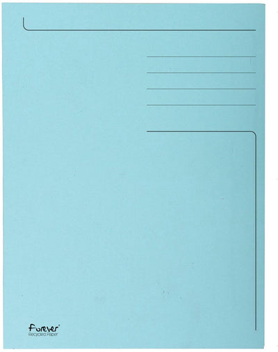 Exacompta 50x Forever® bedruckte Mappe mit 3 Klappen – 280 gm2 – 24,5 x 35 cm für Folio – Hellblau – 449006e