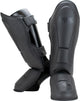 Super Pro Combat Gear Schienbeinschutz aus Leder, grau, extra groß